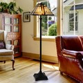 Hastings Home Hastings Home Tiffany Style Dual Light LED Floor Lamp 447938WXR